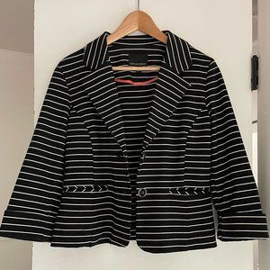 Cynthia Rowley Striped Knit Blazer Jacket